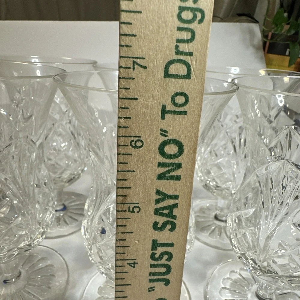 Waterford Crystal Set of 8 Waterville Rose Ice Tea Goblets Stemware #154635